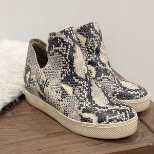 Steve Madden Women's Snake Print Ankle Sneakers
